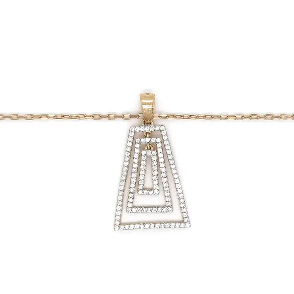 Золотая подвеска с цирконами