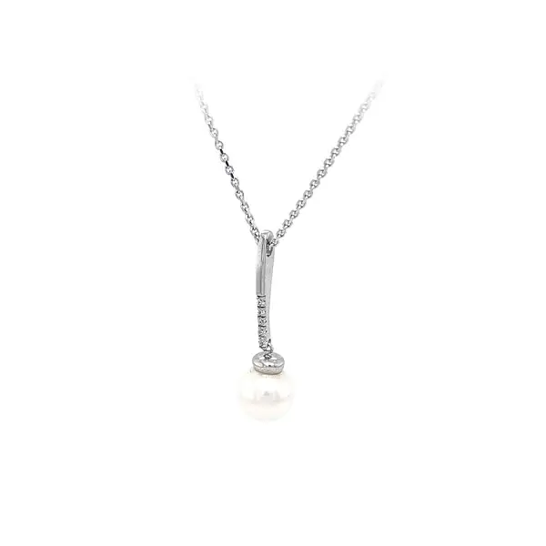 Золотое ожерелье с жемчугом и цирконами