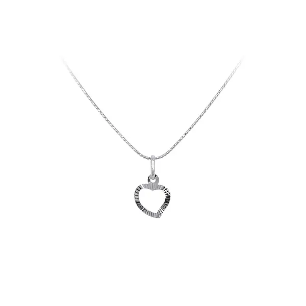 Кулон Сердце из белого золота