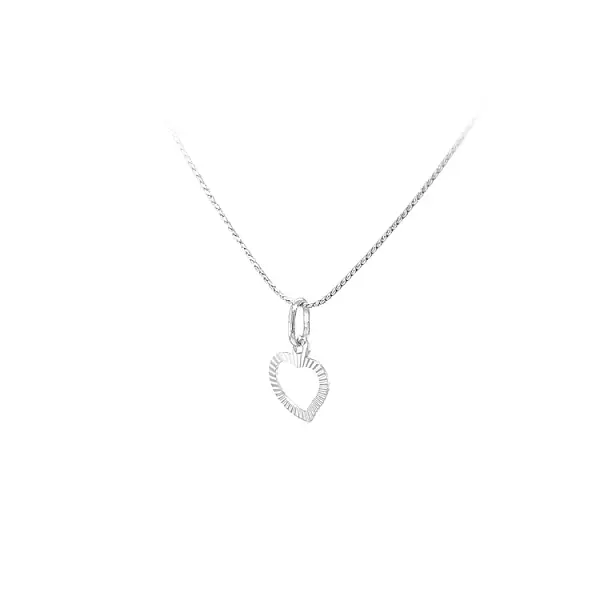 Кулон Сердце из белого золота