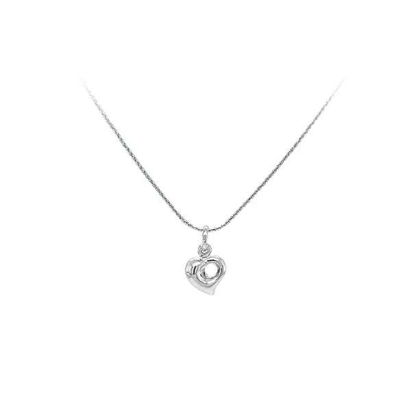 Кулон Сердце из белого золота
