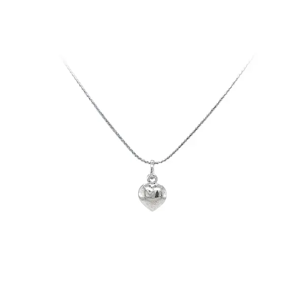 Кулон Сердце из белого золота