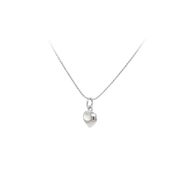Кулон Сердце из белого золота