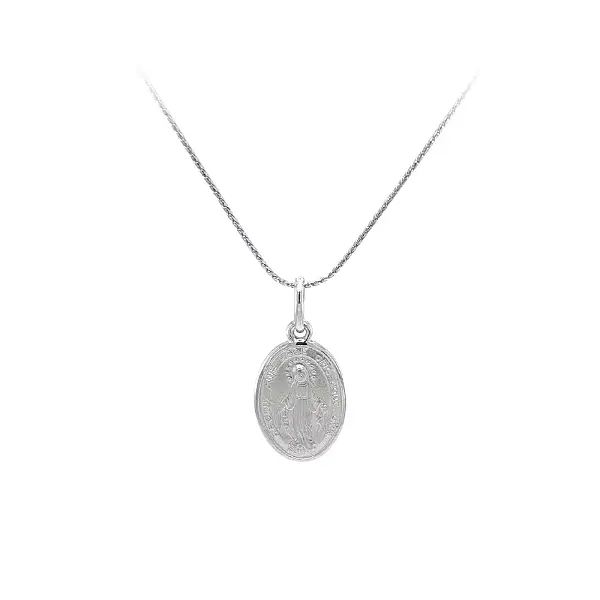 Кулон Мадонна Дева Мария из белого золота