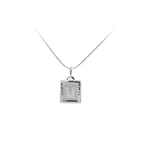 Кулон Знак Близнецов Белое золото