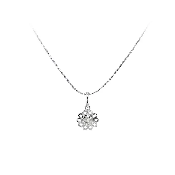 Кулон Мадонна Дева Мария из белого золота