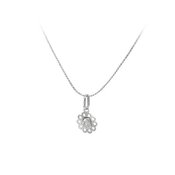 Кулон Мадонна Дева Мария из белого золота