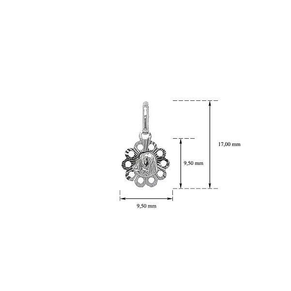 Кулон Мадонна Дева Мария из белого золота