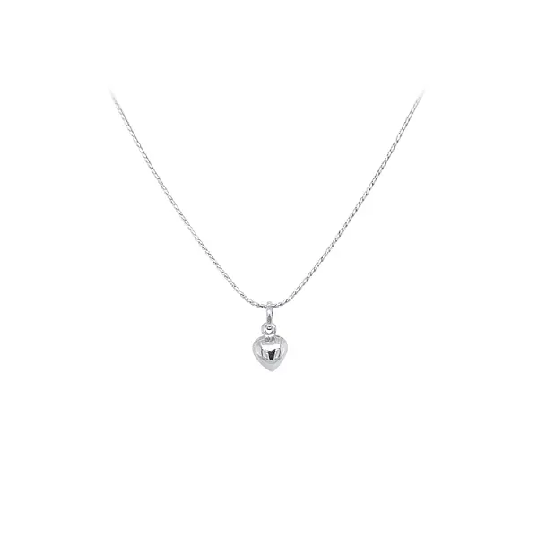 Кулон Сердце из белого золота