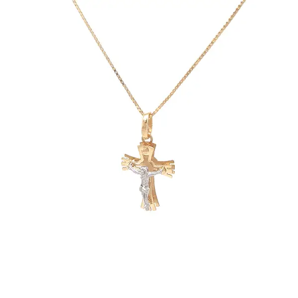 Золотой крест с Иисусом Христом