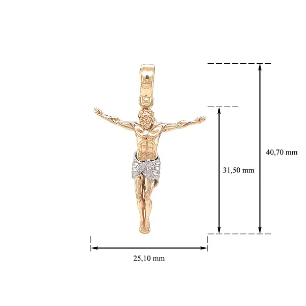 Золотой крест с Иисусом Христом
