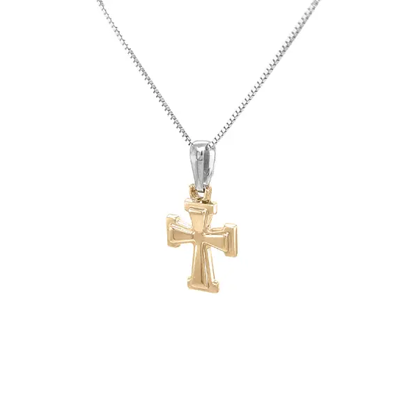 Золотой крест из комбинированного золота