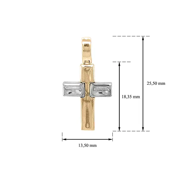 Золотая подвеска из комбинированного золота
