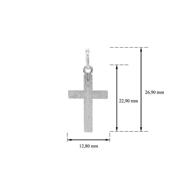 Крест из белого золота