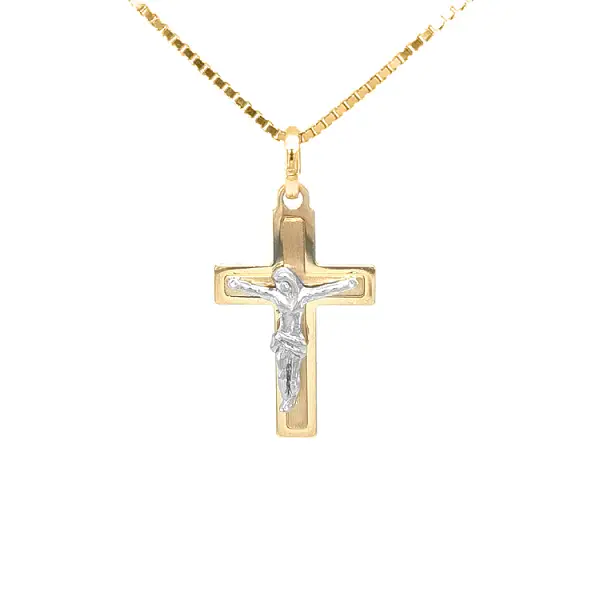 Золотой крест с Иисусом Христом