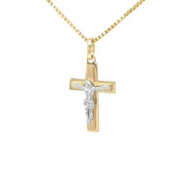 Золотой крест с Иисусом Христом