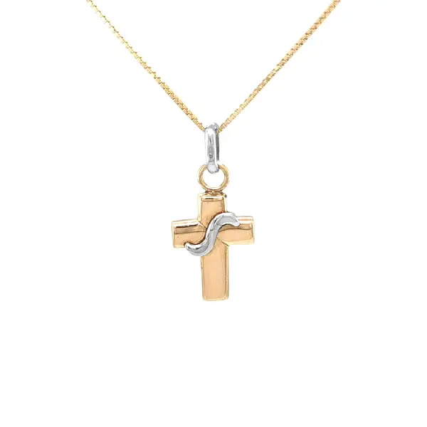 Золотой крест из комбинированного золота