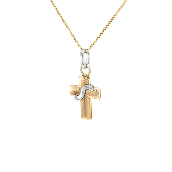 Золотой крест из комбинированного золота