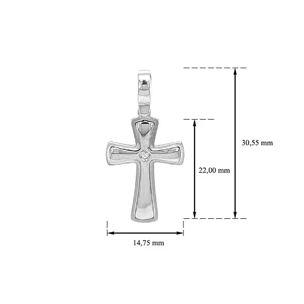 Золотой крест с цирконом