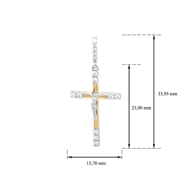 Золотой крест с Иисусом Христом
