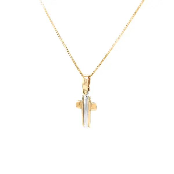 Золотой крест из комбинированного золота