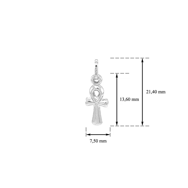 Крест из белого золота