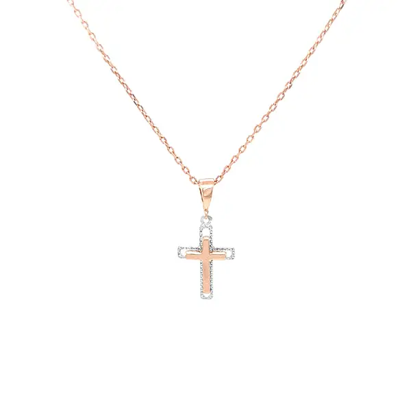 Золотой крест из комбинированного золота