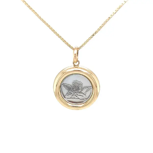 Золотая подвеска Ангел