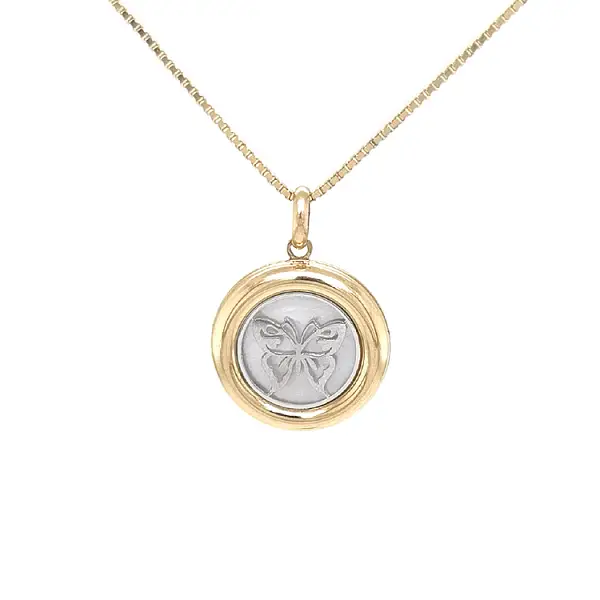 Золотая подвеска Бабочка