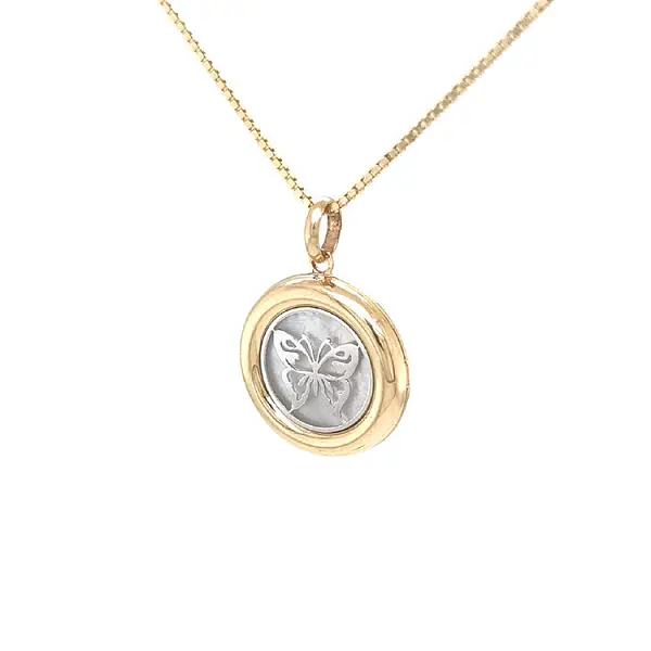 Золотая подвеска Бабочка