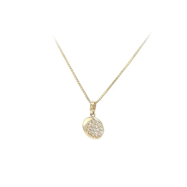 Золотая подвеска с цирконами