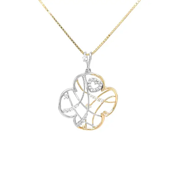 Золотая подвеска с цирконами