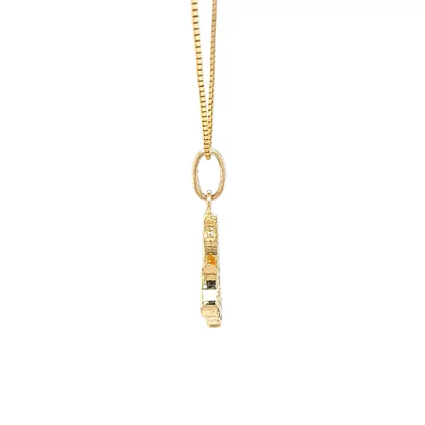 Золотая подвеска Якорь