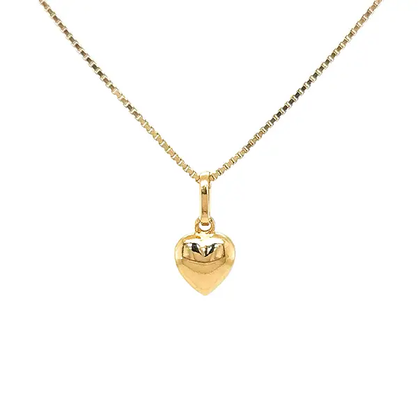 Золотая подвеска Сердце