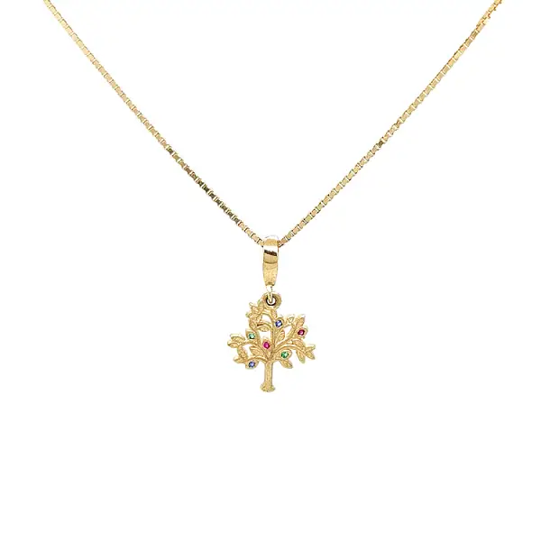 Золотое дерево с цветными камнями