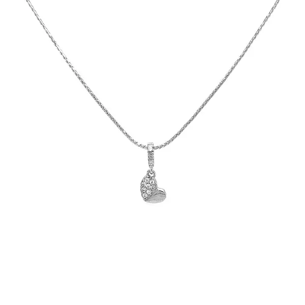 Золотая подвеска Сердце с цирконами