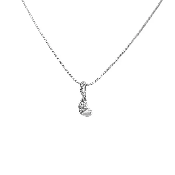 Золотая подвеска Сердце с цирконами