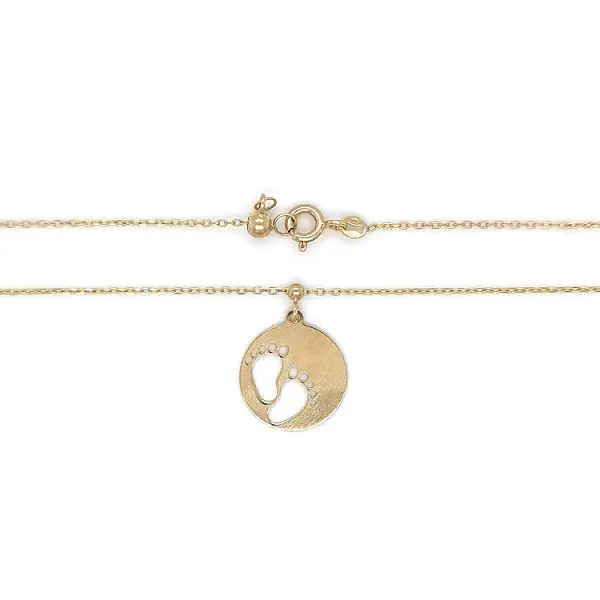 Золотое ожерелье 'Детские ножки