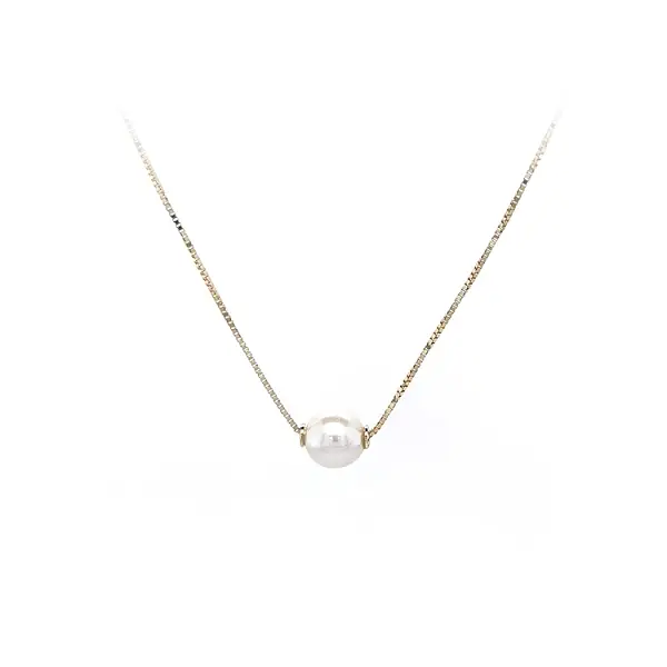 Золотое женское ожерелье с жемчугом