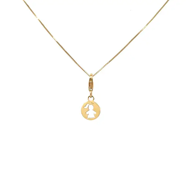 Золотая подвеска для браслета Маленькая девочка