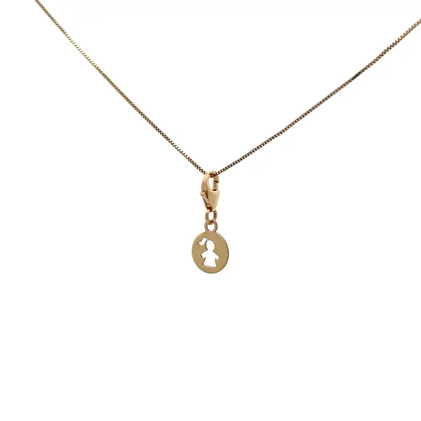 Золотая подвеска для браслета Маленькая девочка