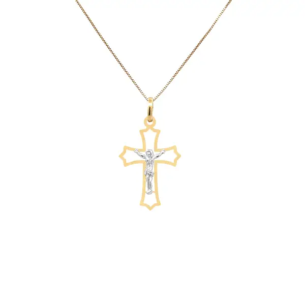 Золотой крест с Иисусом Христом
