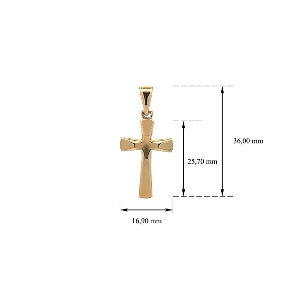 Подвеска в виде золотого креста