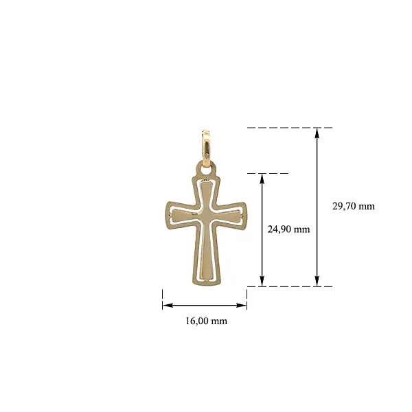 Подвеска в виде золотого креста