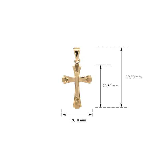 Подвеска в виде золотого креста