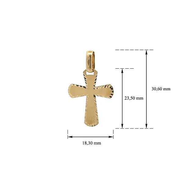 Подвеска в виде золотого креста