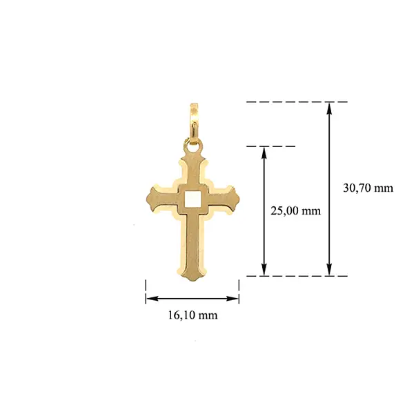 Подвеска в виде золотого креста