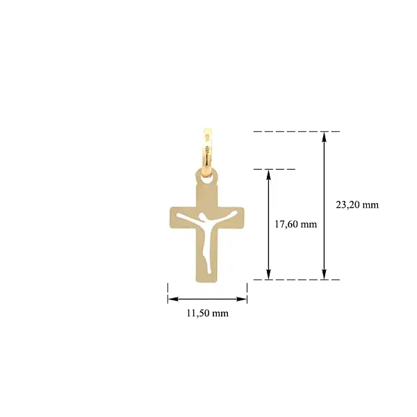 Подвеска в виде золотого креста