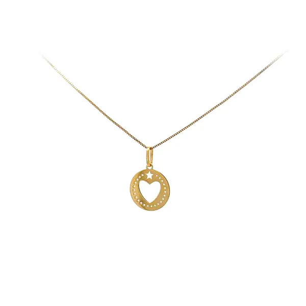 Золотая подвеска Сердце