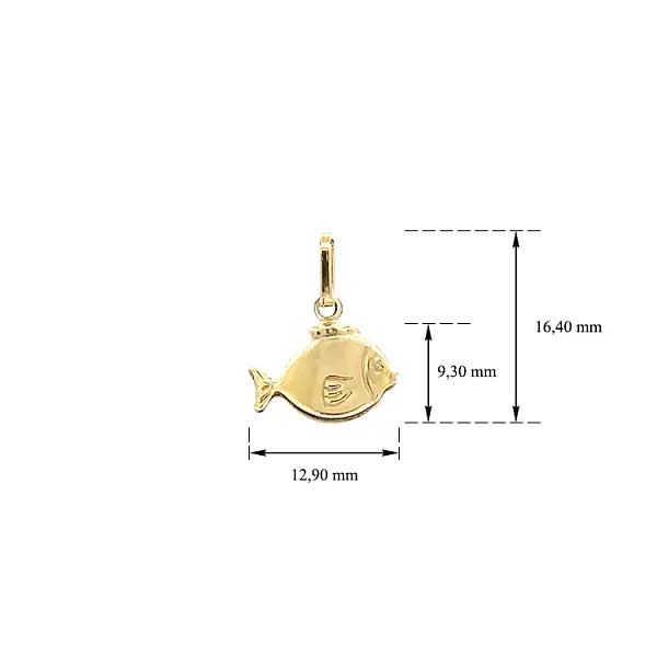 Золотая подвеска Рыбка